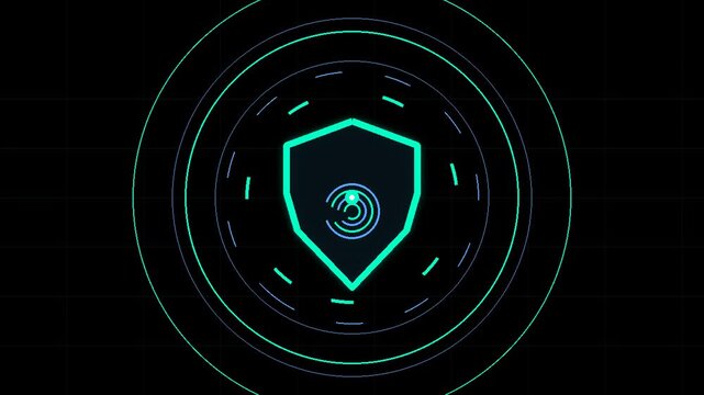 NFC Wallet Payment With Secure Signal Ripple Neon Vector Animation