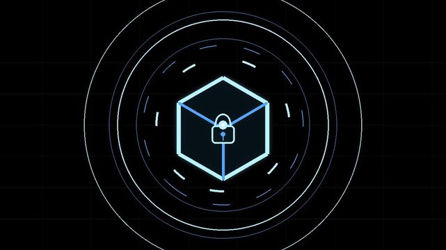 Cold Wallet Offline Security Icon Neon Vector Animation