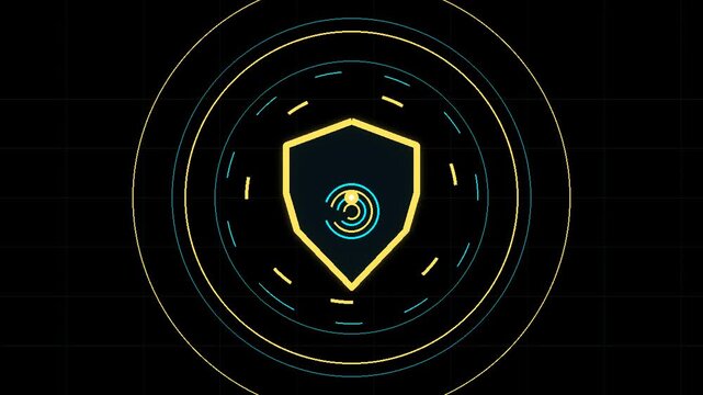 Safe Pass Wallet Access Control Neon Vector Animation