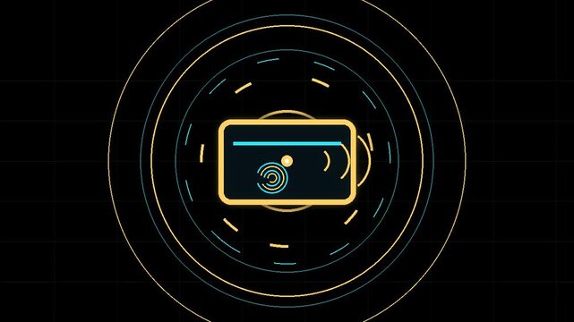 Encrypted Coin Wallet Security Neon Vector Animation