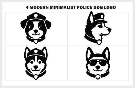  MOERN MINIMALIST  POLICE DOG LOGO