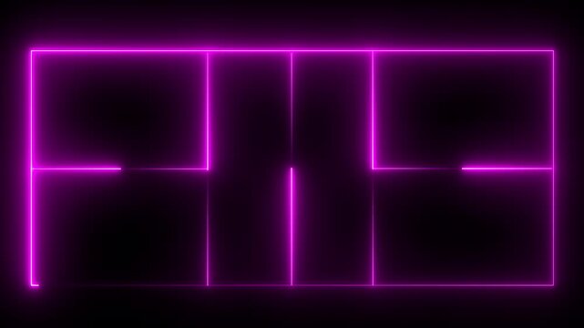 pickleball court icon animation on black background. futuristic digital icon video of a high-tech pickleball court.
