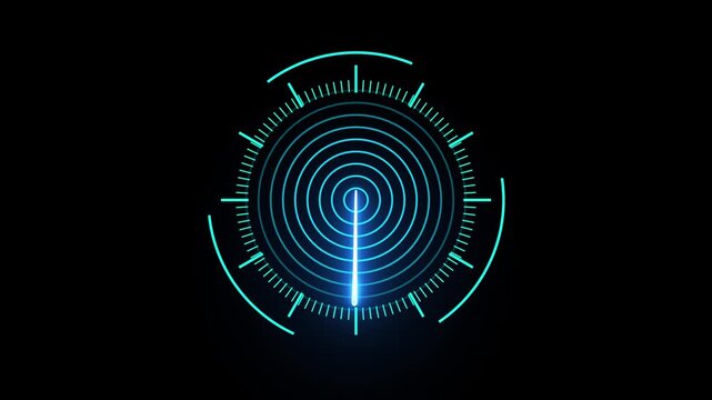 neon searching animation. Internet technology security concept 4 k video..