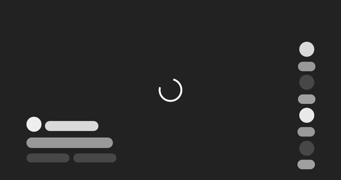 abstract network connecting and processing  animation sign symbol on a transparent background. Simple rotating loader icon shows waiting and processing 