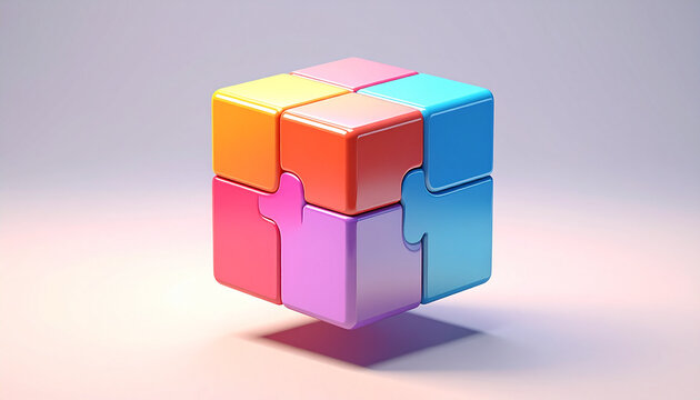 Pastel Puzzle Block