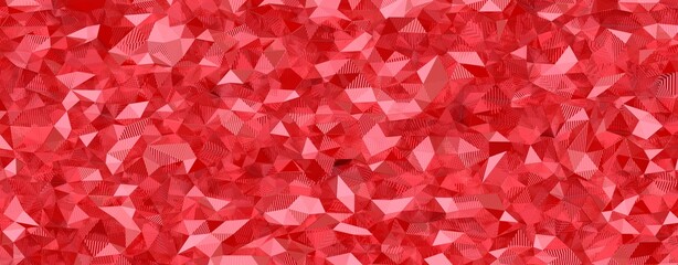 Fototapeta premium Geometric abstract background with red low poly shapes and textured surfaces
