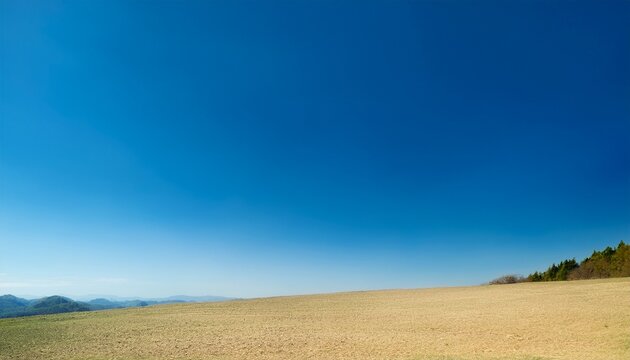 clear cloudless bright blue sky in sunny day