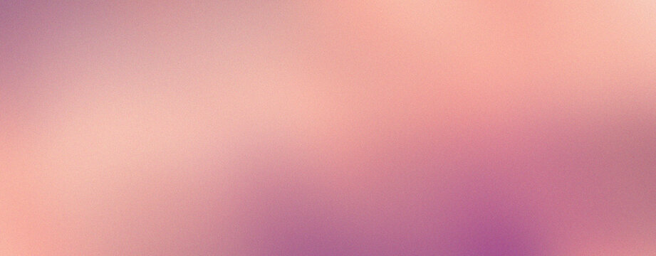 Abstract peach and purple gradient background with grainy noise texture