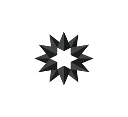 Fototapeta premium Geometric star shape graphic design