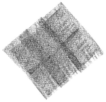 Black Charcoal Smudge Texture PNG Asset on Rough Paper Surface