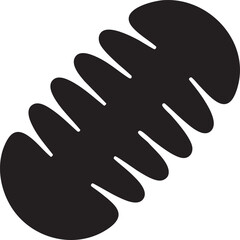 Obraz premium Hair Comb Silhouette Minimalist Black and White Grooming Tool Icon