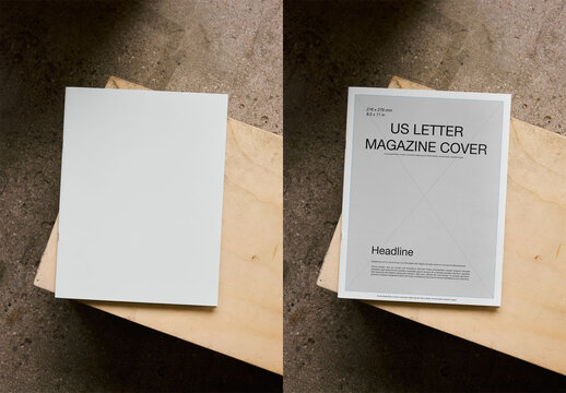 Mockup Of Customizable Us Letter Magazine