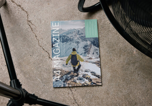 Mockup Of Customized Closed A4 Magazine