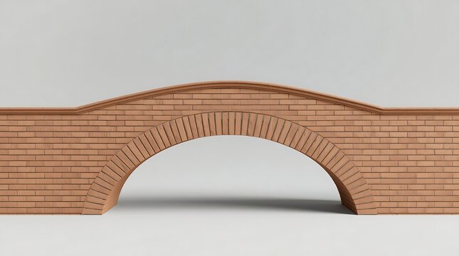 Brick Arch Bridge - Architectural Marvel with Detailed Brickwork and Elegant Design.