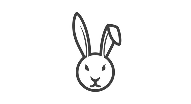 Simple line drawing of a rabbit.