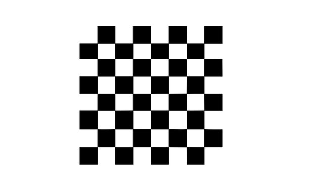 Modern Chess Board Abstract Pattern Vector Illustration Geometric Black and White Tiles Isolated on White Background