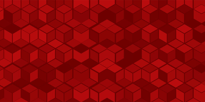 Abstract colorful background. Red triangles shape. Red mosaic. Geometric red background. Panorama red background. Modern red background. Red pattern