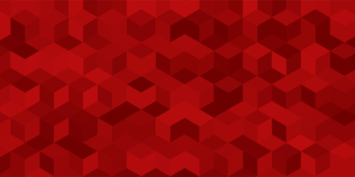 Abstract colorful background. Red triangles shape. Red mosaic. Geometric red background. Panorama red background. Modern red background. Red pattern