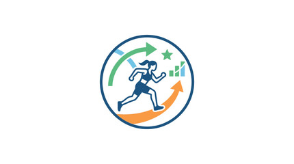 Fototapeta premium Fitness progress icon