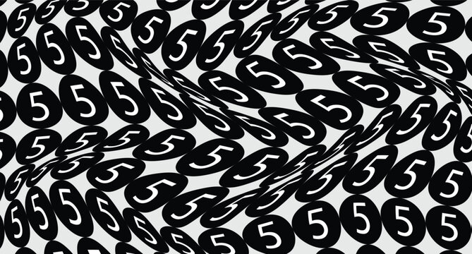 Seamless abstract pattern with numbers and symbols on a decorative background for wallpaper texture and vector design