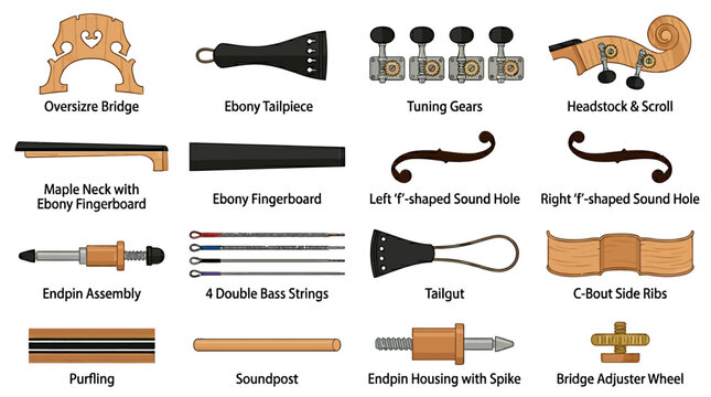 Violin Parts and Accessories.