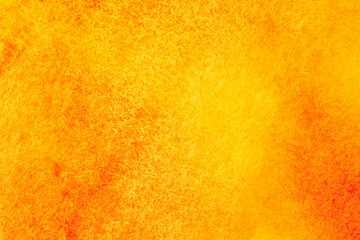 Naklejka premium artistic backdrop: close up yellow with red watercolor paint spots on canvas