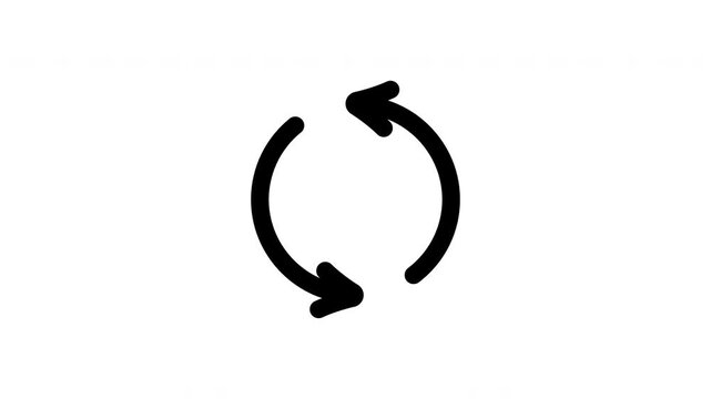 Circular Arrows Icon. Refresh, Reload, And Synchronization Symbol. Continuous Loop And Update Process Representation
