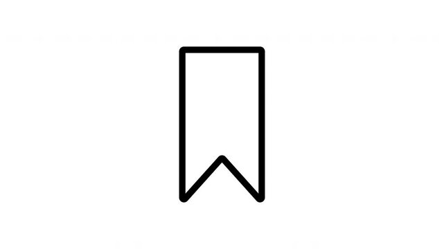 Bookmark Outline Icon. Digital Bookmarking And Content Saving Symbol. Reading List And Information Management Tool