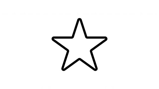 Star Outline Icon. Rating, Quality, And Achievement Symbol. Simple Five-Pointed Star Design