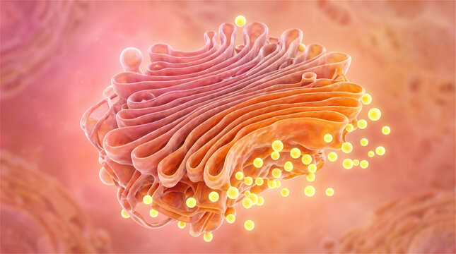 3D Golgi Apparatus Organelle Vesicles
