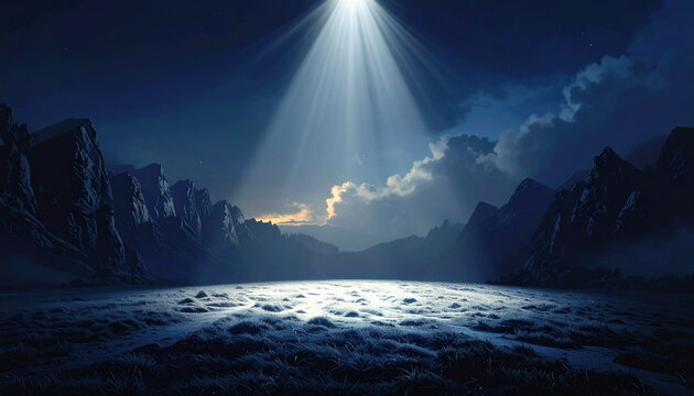 Moonlight Lake Landscape