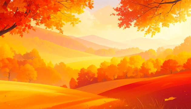 Golden Autumn Landscape