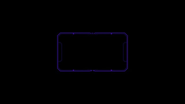 Universal Technology Line and frame Video overlay Futuristic HUD Head up display interface template with basic geometry line element. Universal Technology Line and frame Video overlay futuristic