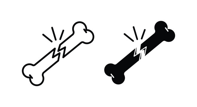 Broken dog bone toys with sparks effect
