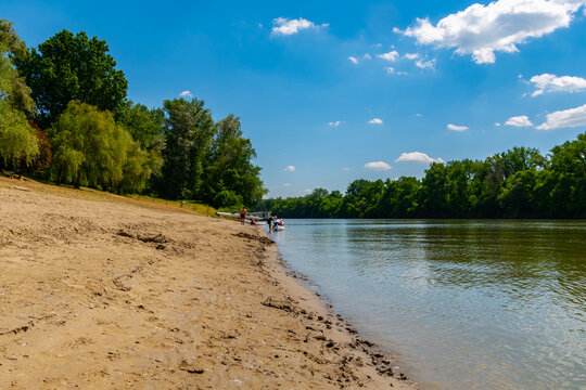 Sandy beach of the River Tisza at Mindszent