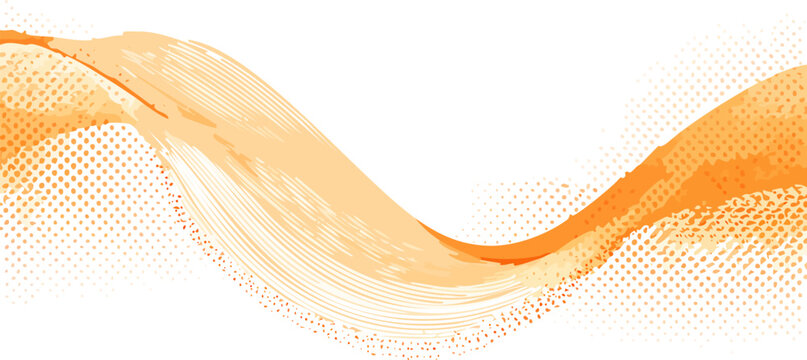Abstract orange wave design element.