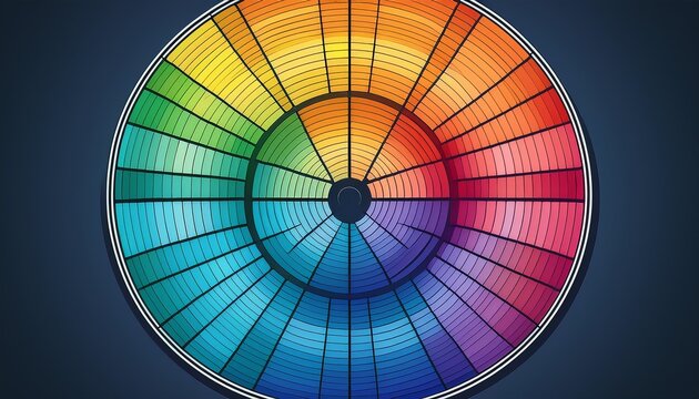 color wheel chart for design theory and color palette selection