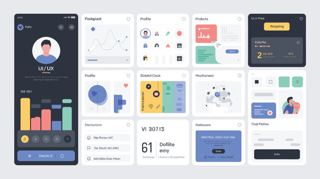 Modern UI UX Dashboard Application Interface Design Concept