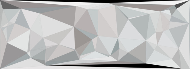 Abstract Low Poly Geometric Background With Gray Polygon Pattern © Makhon