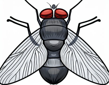 fly on a white
