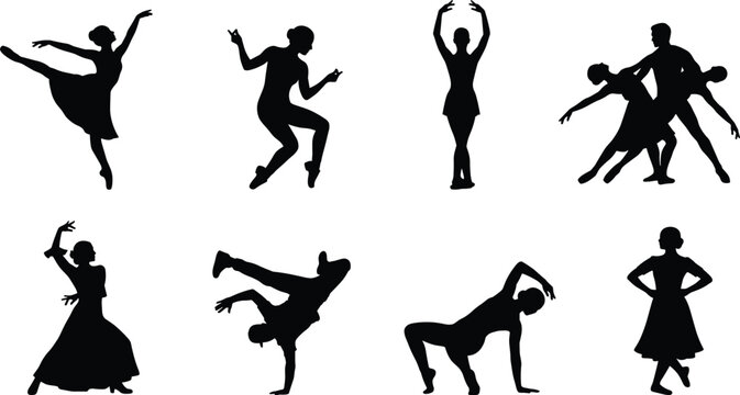 WDance Performance Silhouette Collection Featuring Ballet Contemporary and Partner Dance Poses