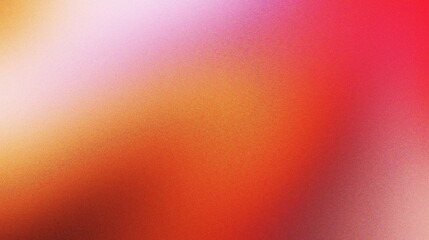 Abstract red pink and orange grainy gradient background with soft glow effect blurred noisy texture banner, backdrop, header, poster, cover design © Graphics-workshop
