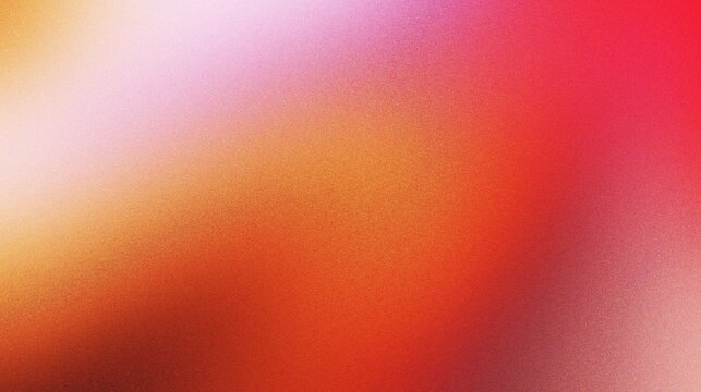 Abstract red pink and orange grainy gradient background with soft glow effect blurred noisy texture banner, backdrop, header, poster, cover design