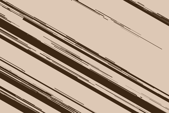Abstract background, featuring dark brown, diagonal lines of, varying thickness on, a light beige surface
