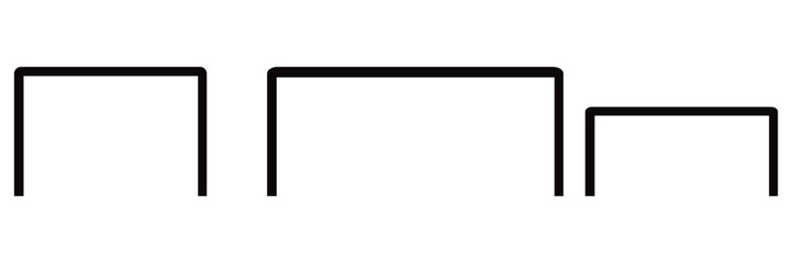Soccer Goal Icon Set Football Goalpost and Net Icons for Sports Game Score and Match Concept  Vector Illustration © maxalamin09
