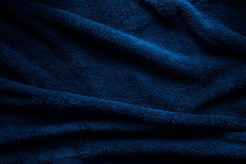 Soft wavy blue blanket texture background © solidmaks