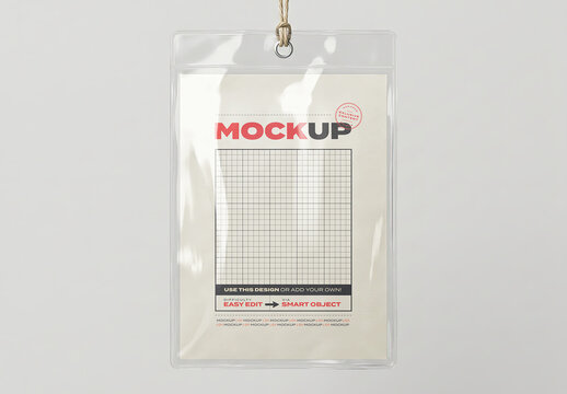 Paper inside Plastic Container Mockup