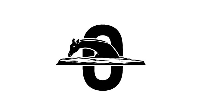 Black and white squirrel silhouette illustration.