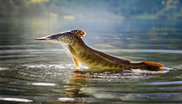royal pickerel in a lake