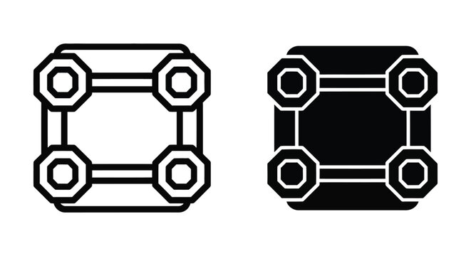 Boxing ring icon, professional wrestling ring symbol, vector illustration isolated on white background